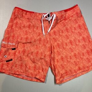 Maui Rippers Women’s Board Swim Shorts, Orange, Size 12